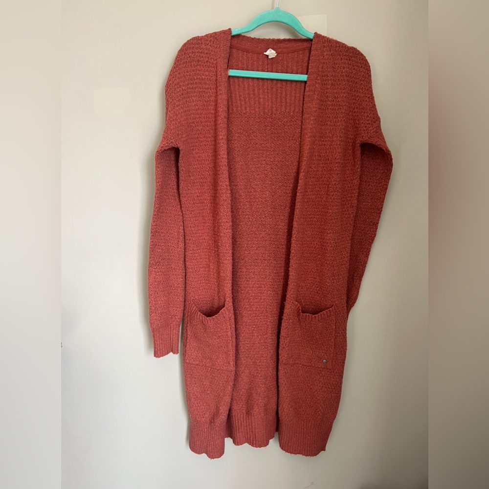 Ripzone Long soft burnt orange cardigan